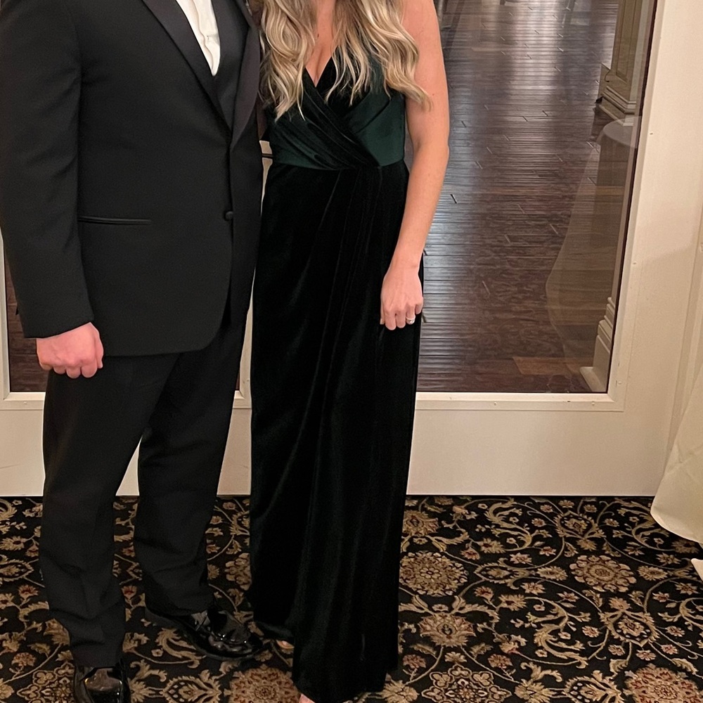 Emerald Green Velvet Bridesmaid Dress